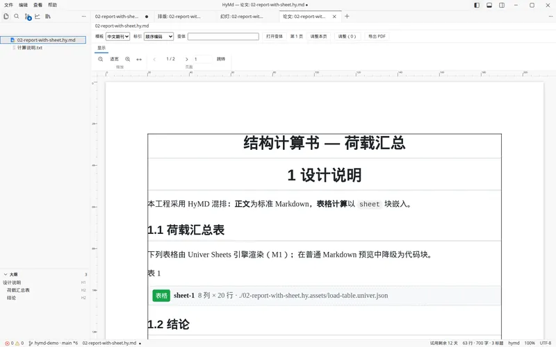 四种视图：论文视图：按期刊版式重排题头与正文。
